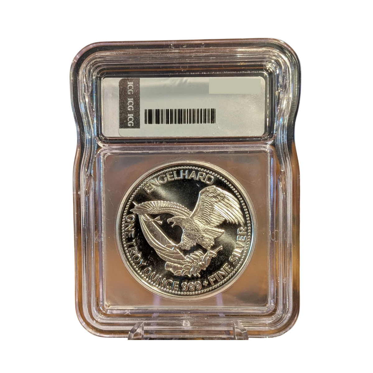 1985 Engelhard American Prospector 1 oz Silver - ICG Brilliant Uncirculated