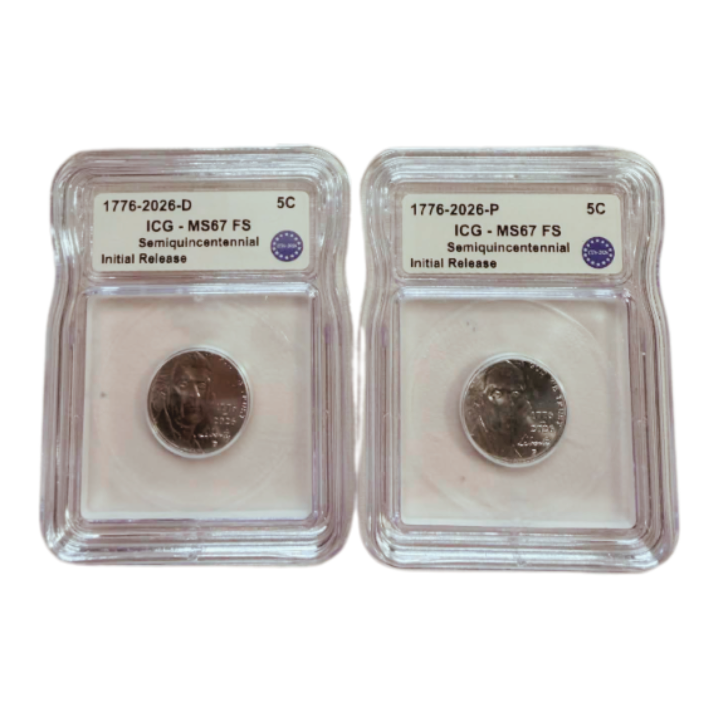 2026 P&D Semiquincentennial Jefferson Nickels - ICG MS67 FS Initial Release - CoinsTV