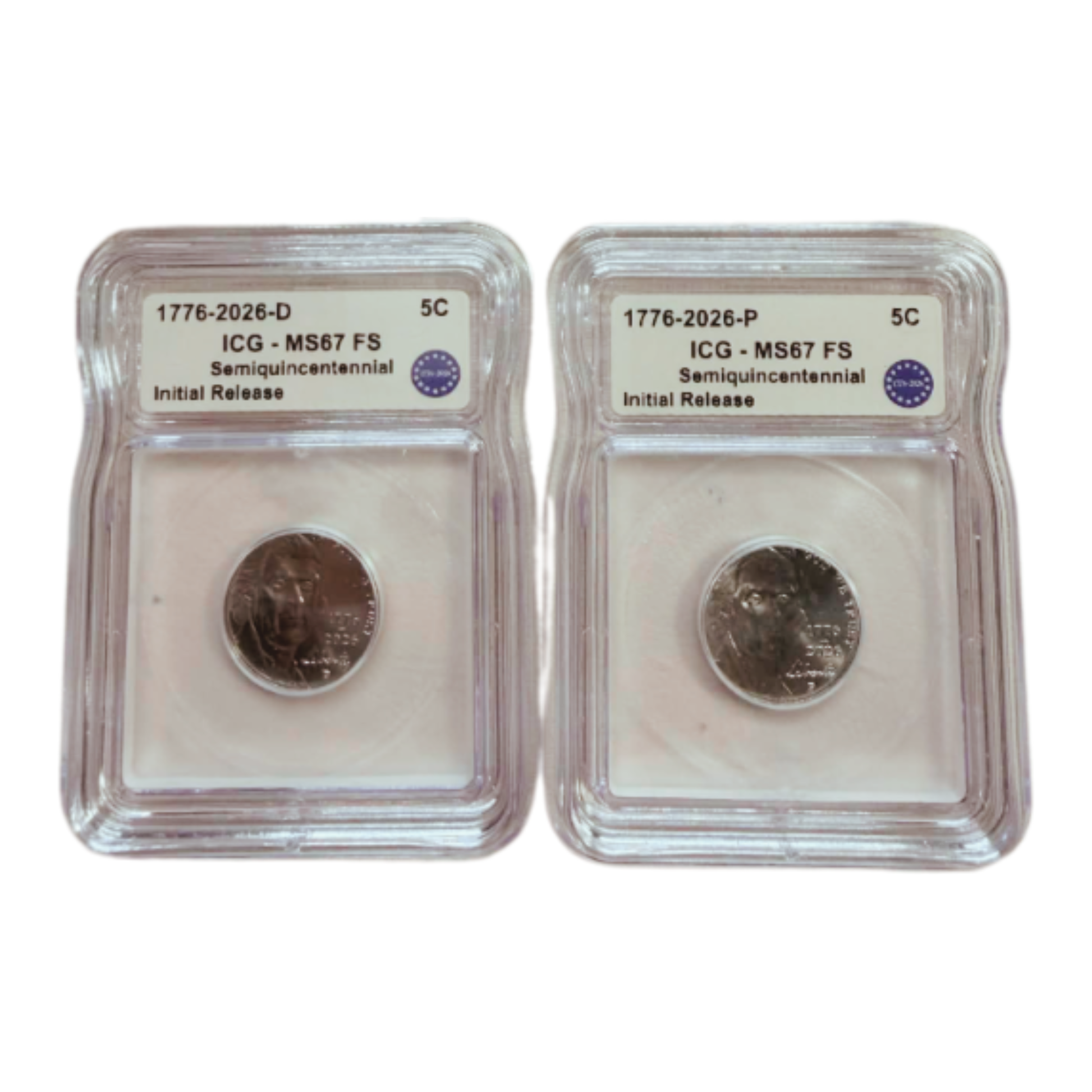 2026 P&D Semiquincentennial Jefferson Nickels - ICG MS67 FS Initial Release - CoinsTV