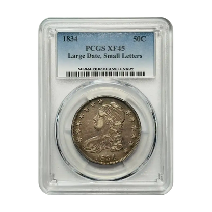 1834 Capped Bust Half Dollars Large Date Small Letters - PCGS XF45 - CoinsTV