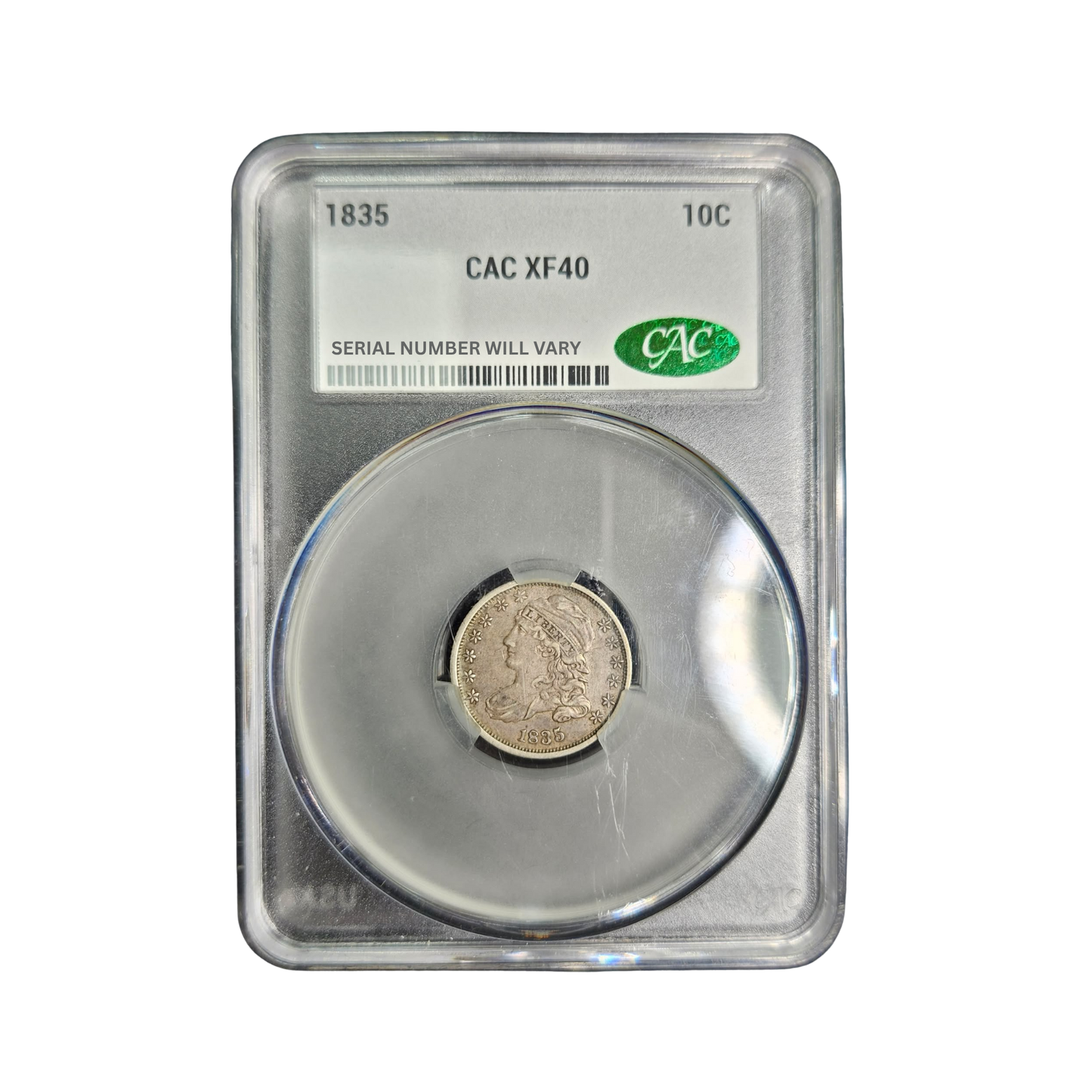 1835 Capped Bust Dime Philadelphia - CAC XF40
