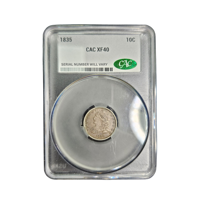 1835 Capped Bust Dime Philadelphia - CAC XF40