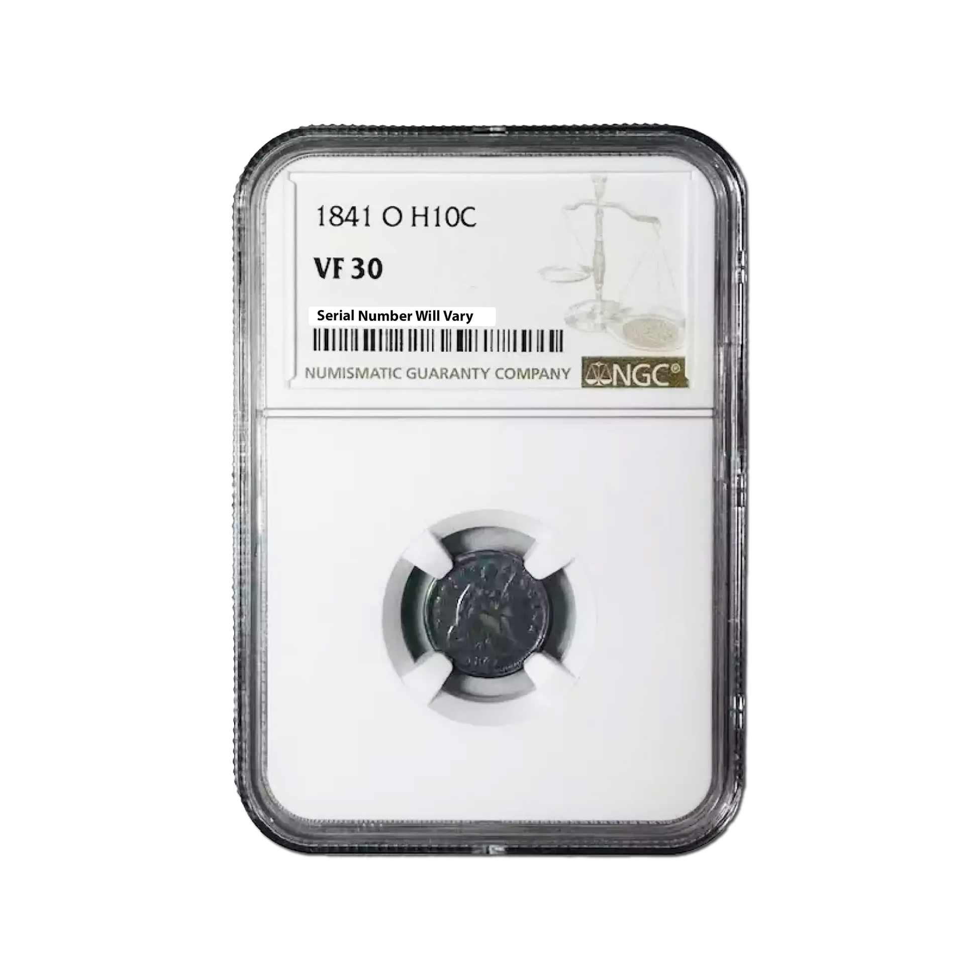 1841-O Seated Liberty Half Dime New Orleans - NGC VF30 - CoinsTV