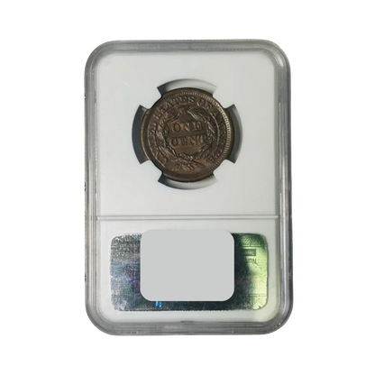 1850 Braided Hair Cent - NGC MS63 BN N-7 - CoinsTV