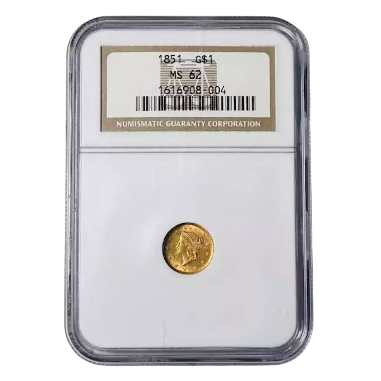 1851 Gold Dollars Liberty Head NGC MS62 - CoinsTV
