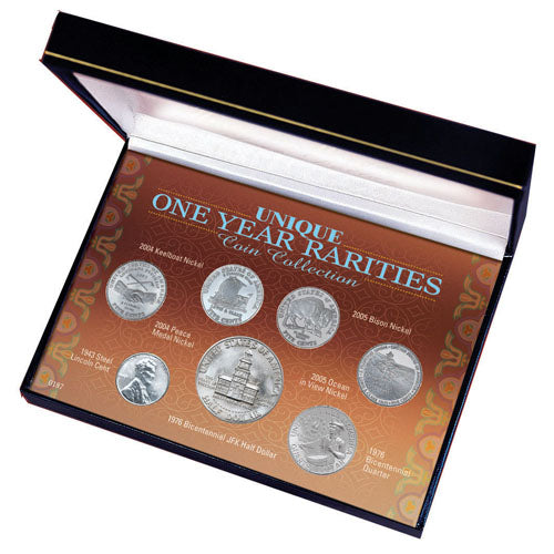 American Coin Treasures Unique One Year Rarities Coin Collection - 7 pc. Set