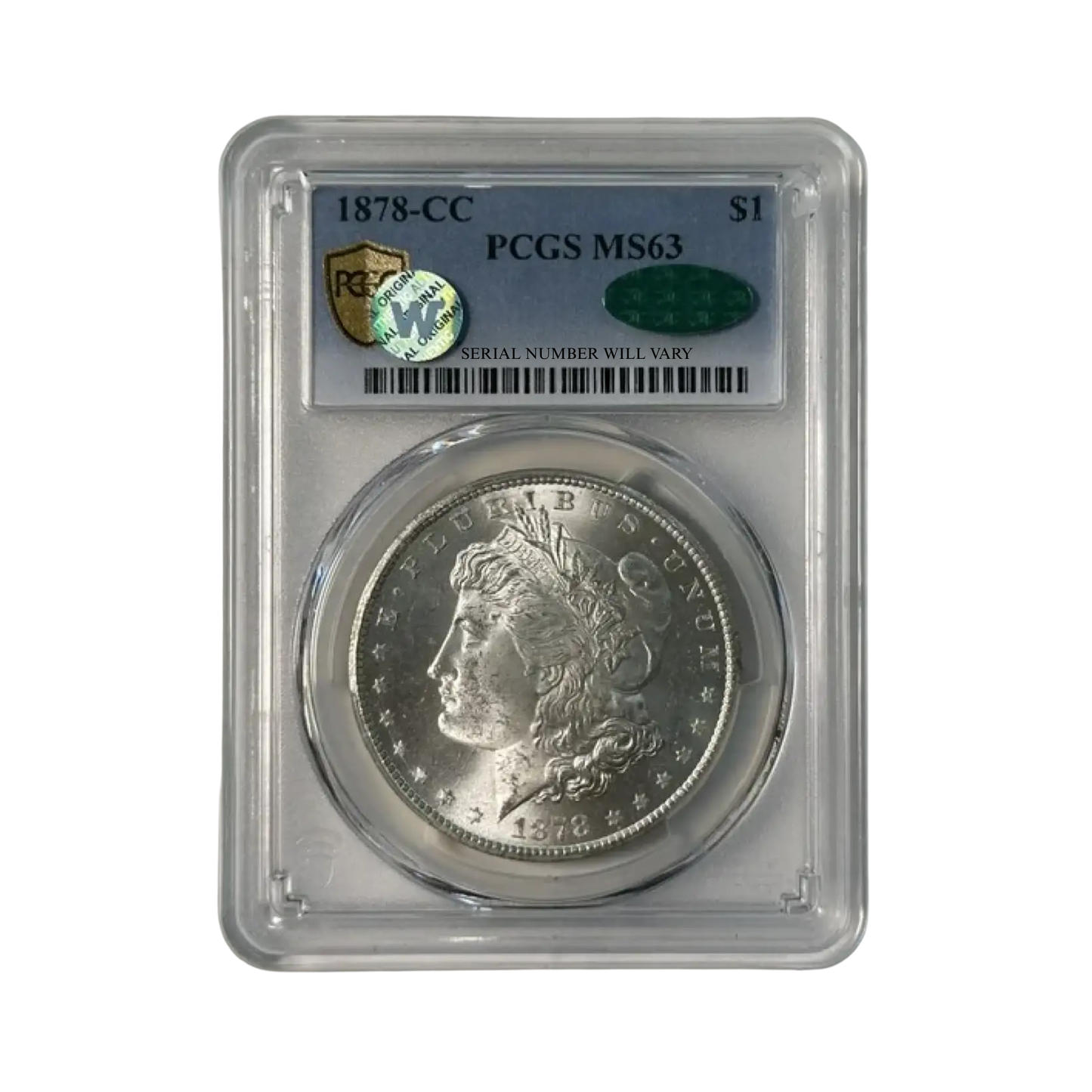 1878-CC Morgan Silver Dollar Carson City - PCGS MS63 CAC Sight White