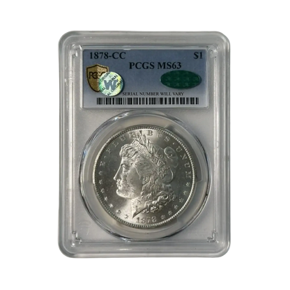 1878-CC Morgan Silver Dollar Carson City - PCGS MS63 CAC Sight White