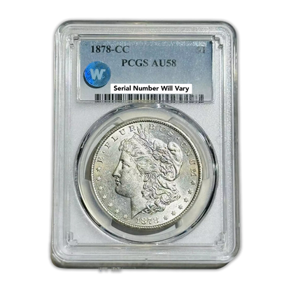 1878-CC Morgan Silver Dollar Carson City - PCGS AU58 Sight White