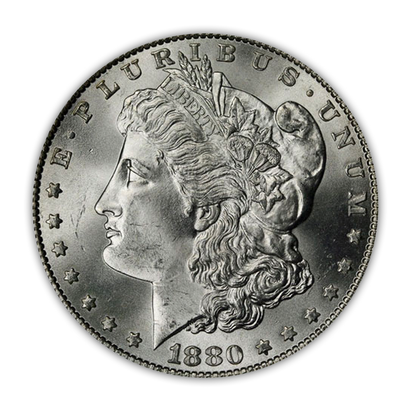 1880 Morgan Silver Dollar Philadelphia - Brilliant Uncirculated