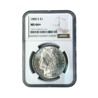 1880-S Morgan Silver Dollar - NGC MS66+ - CoinsTV