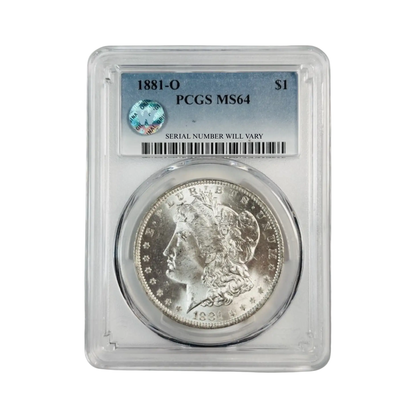 1881-O Morgan Silver Dollar New Orleans - PCGS MS64 Sight White - CoinsTV