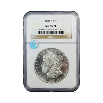 1881-S Morgan Silver Dollar San Francisco - NGC MS65PL Sight White - CoinsTV