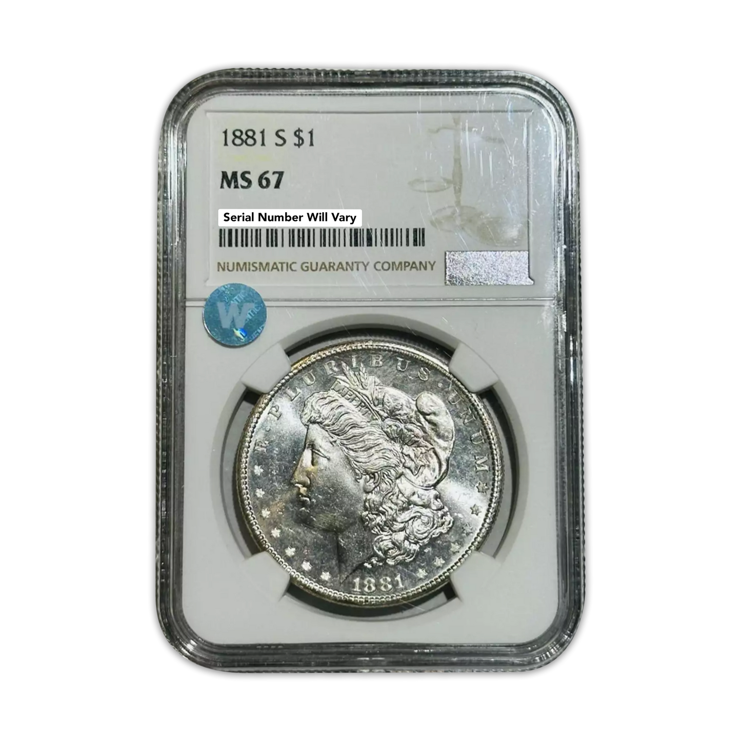 1881-S Morgan Silver Dollar San Francisco - NGC MS67 Sight White