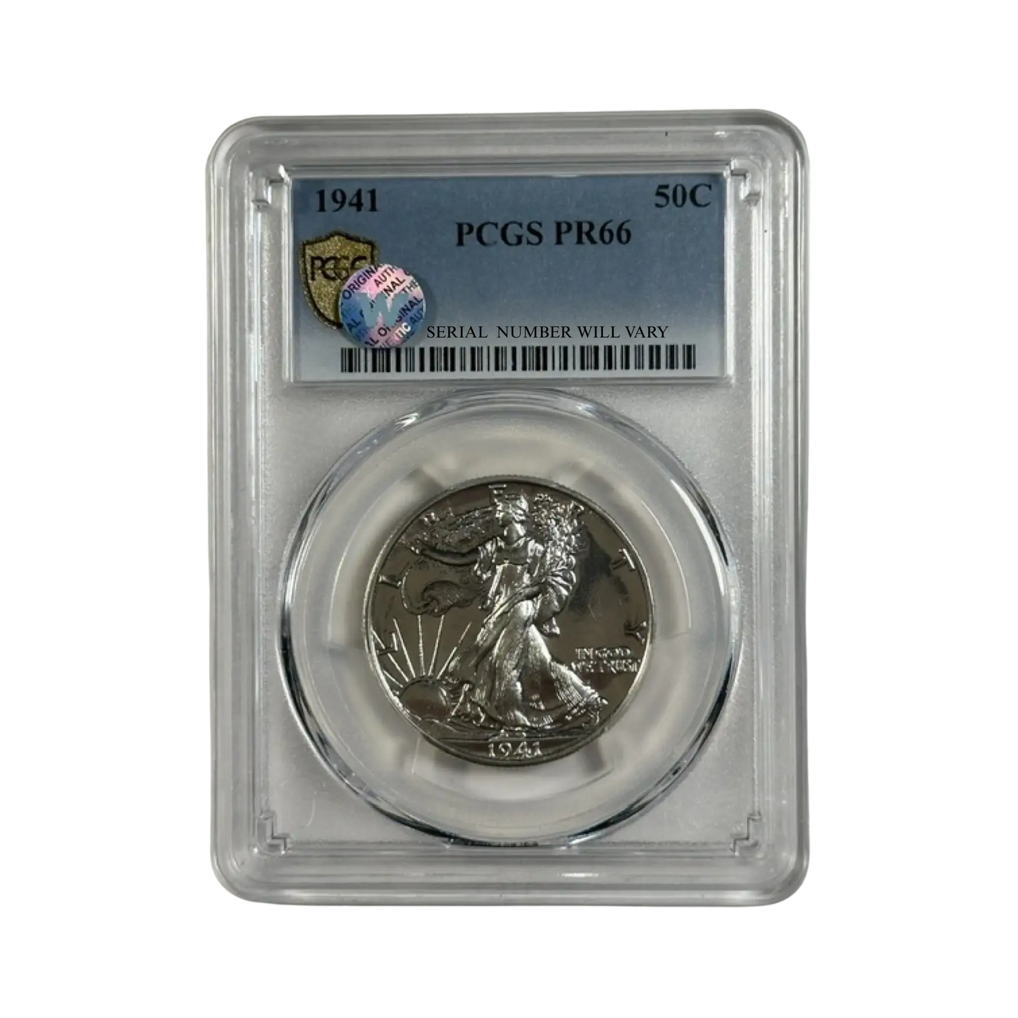 1941 Walking Liberty Silver Half Dollar - PCGS PR66 Sight White - CoinsTV