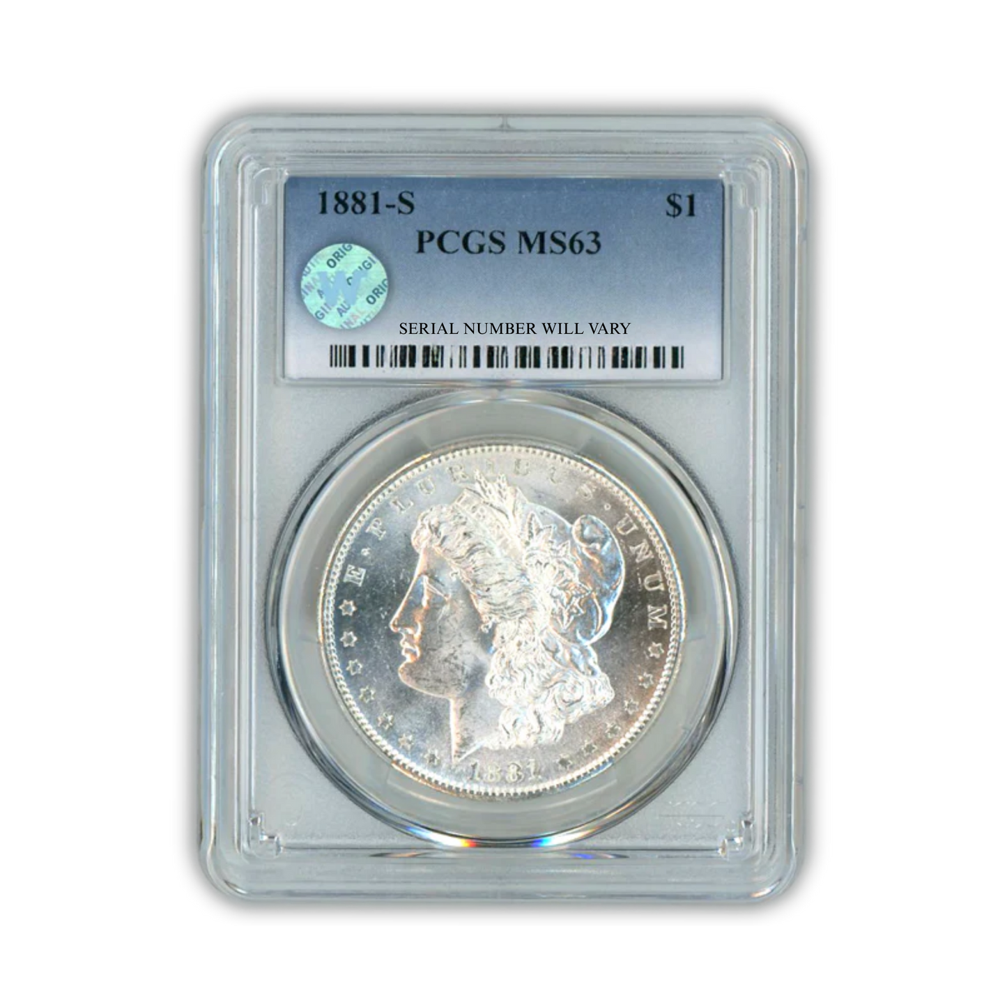 1881 Morgan Silver Dollar San Francisco - PCGS MS63 Sight White