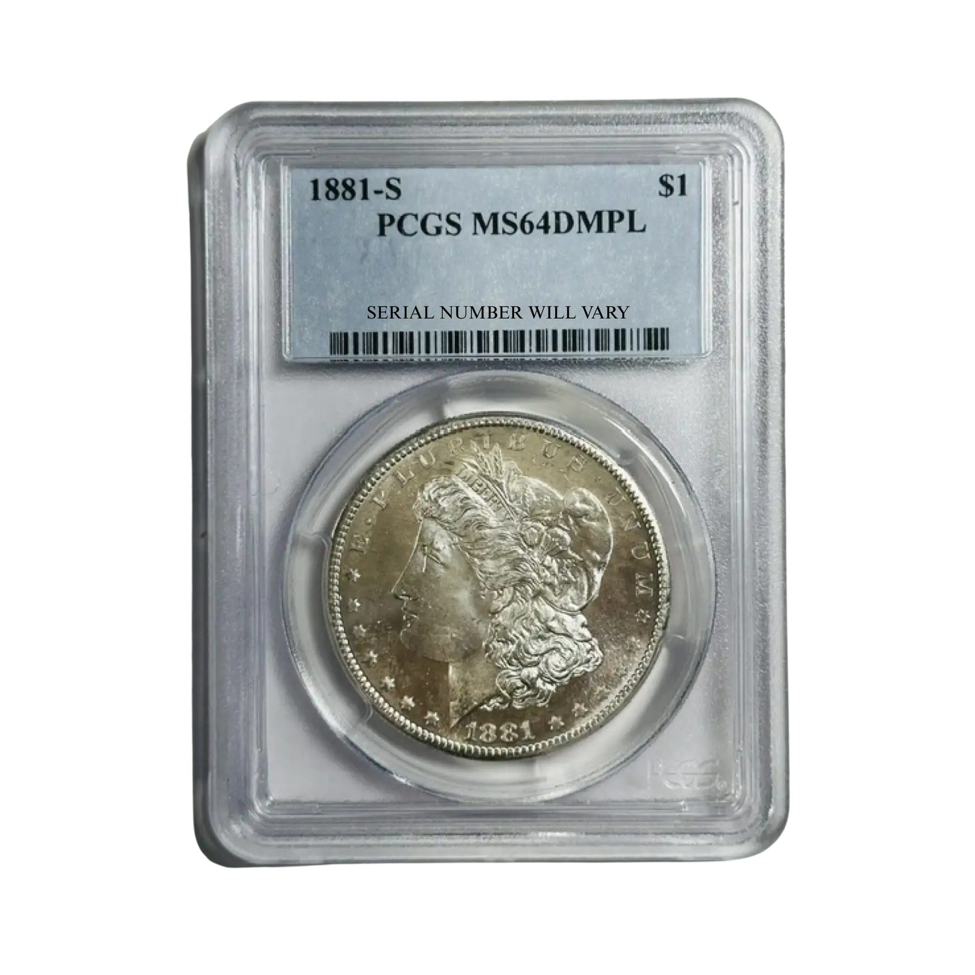 1881-S Morgan Silver Dollar San Francisco - PCGS MS64DMPL - CoinsTV