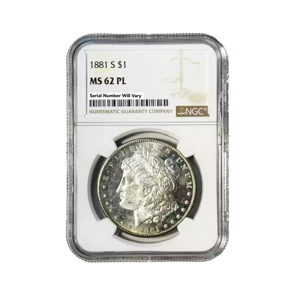1881-S Morgan Silver Dollar - NGC MS62 PL
