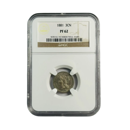 1881 Three Cent Nickel - NGC PF62 - CoinsTV