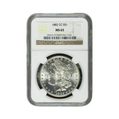 1882-CC Morgan Silver Dollar Carson City - NGC MS65