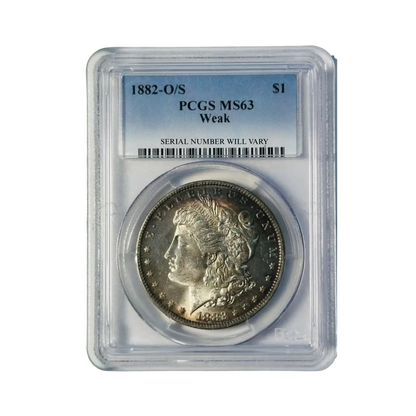 1882-O/S Morgan Silver Dollar - PCGS MS63 Weak