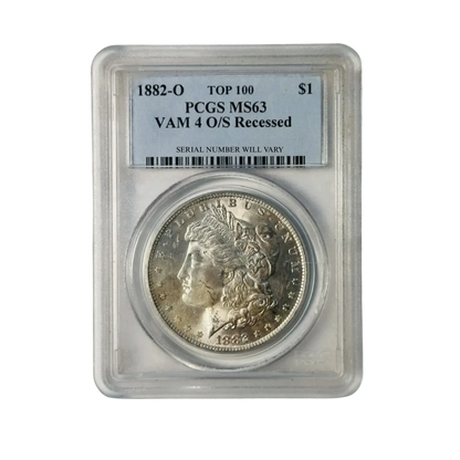 1882-O/S Morgan Silver Dollar - PCGS MS63 VAM 4 O/S Recessed
