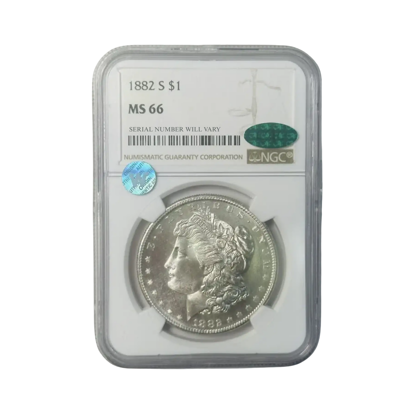 1882-S Morgan Silver Dollar San Francisco - NGC MS66 CAC Sight White