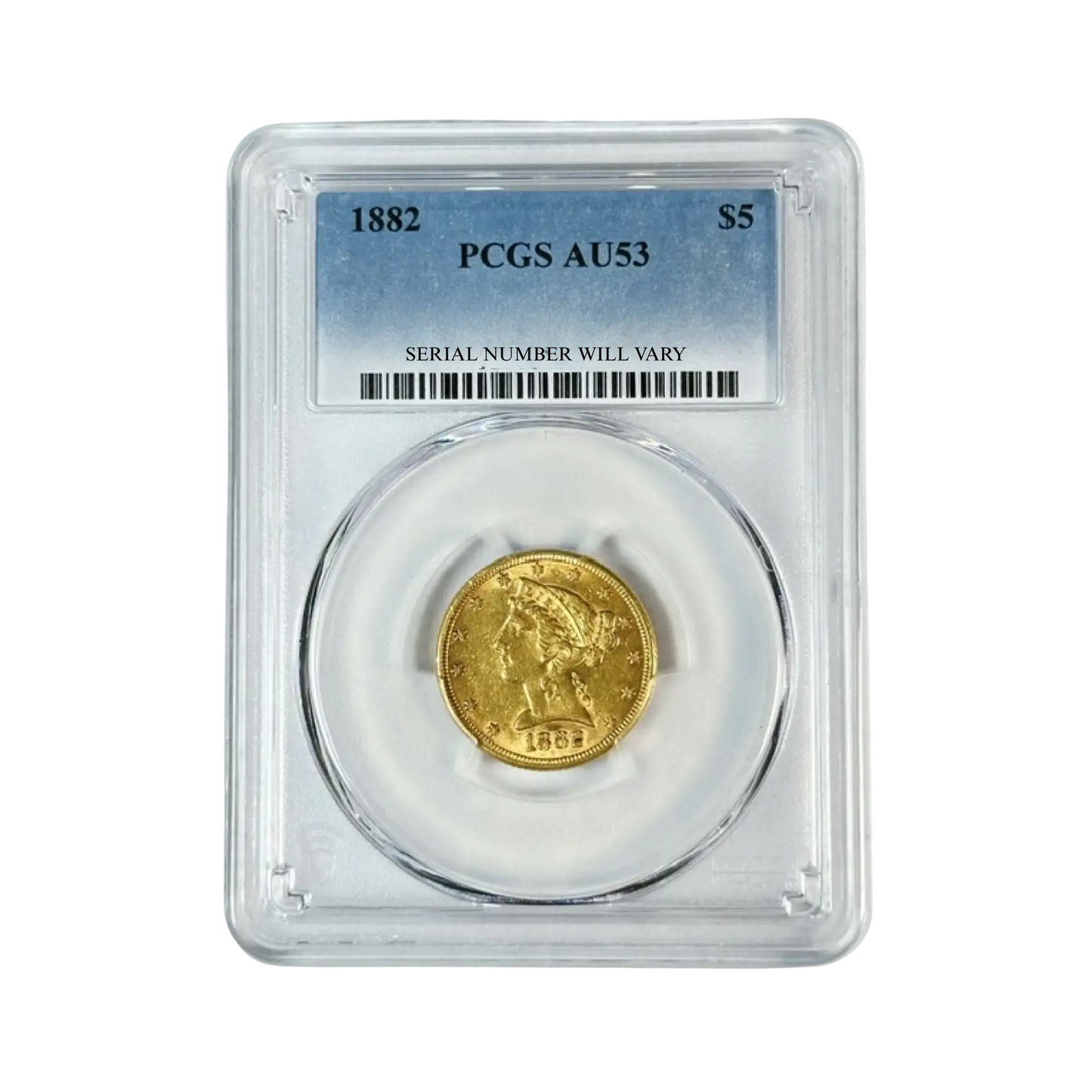 1882 $5 Liberty Head Gold Half Eagles - PCGS AU53 - CoinsTV
