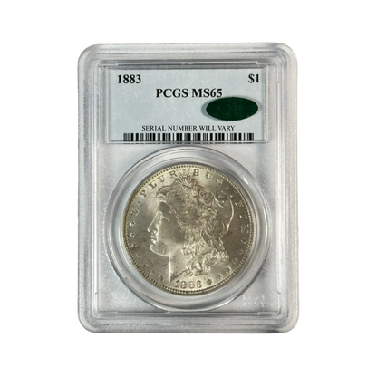 1883 Morgan Silver Dollar Philadelphia - PCGS MS65 CAC - CoinsTV