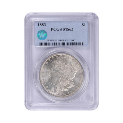 1883 Morgan Silver Dollar Philadelphia - PCGS MS63 Sight White