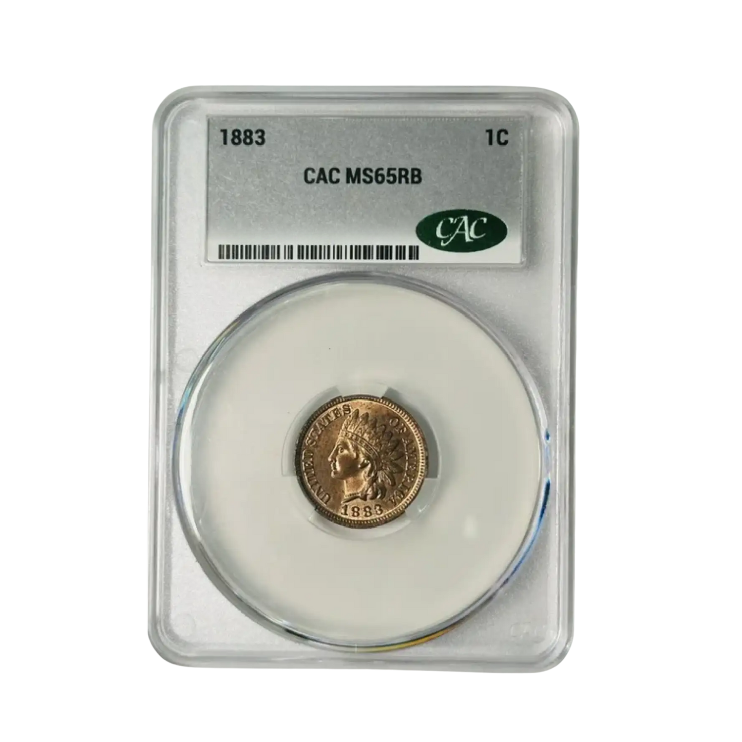 1883 Small Cents Indian Head - CAC MS65 RB