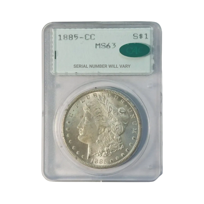 1885-CC Morgan Silver Dollar - PCGS MS63 Old Green Holder CAC