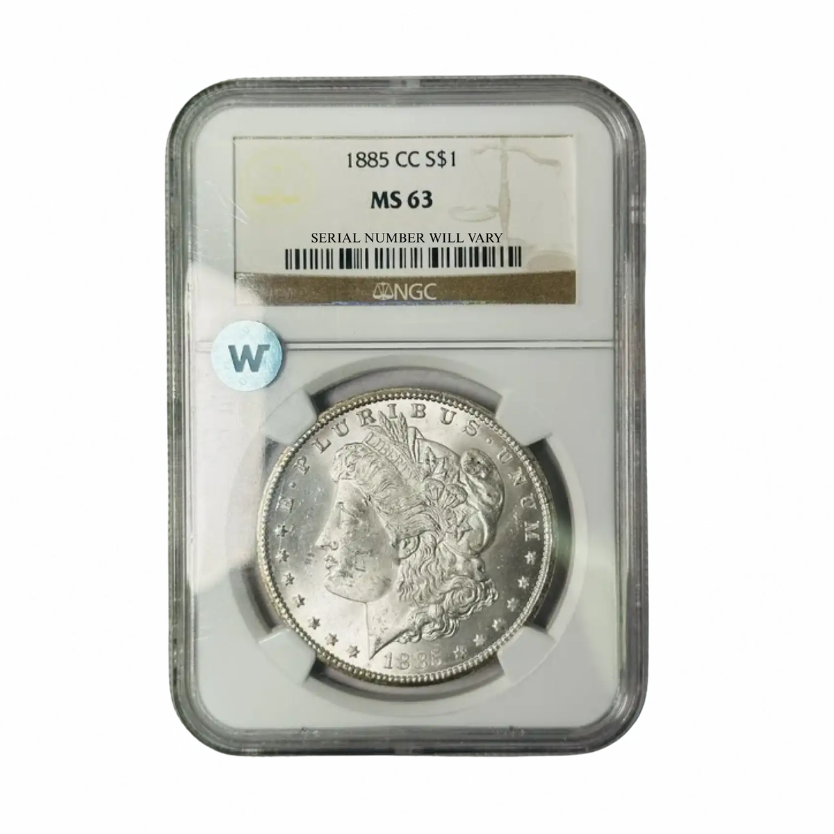 1885-CC Morgan Silver Dollar Carson City - NGC MS63 Sight White