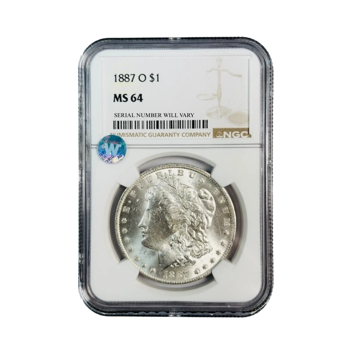 1887-O Morgan Silver Dollar New Orleans - NGC MS64 Sight White - CoinsTV