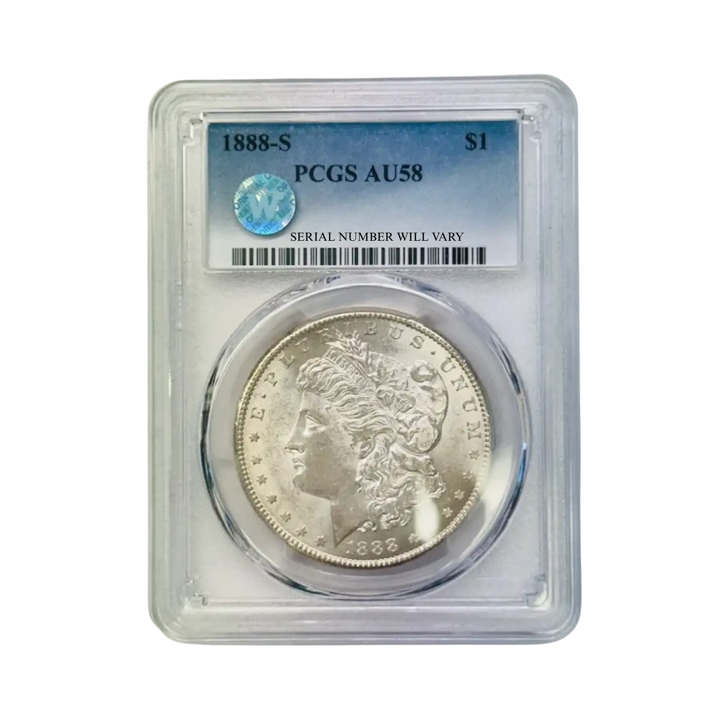 1888-S Morgan Silver Dollar San Francisco - PCGS AU58 Sight White
