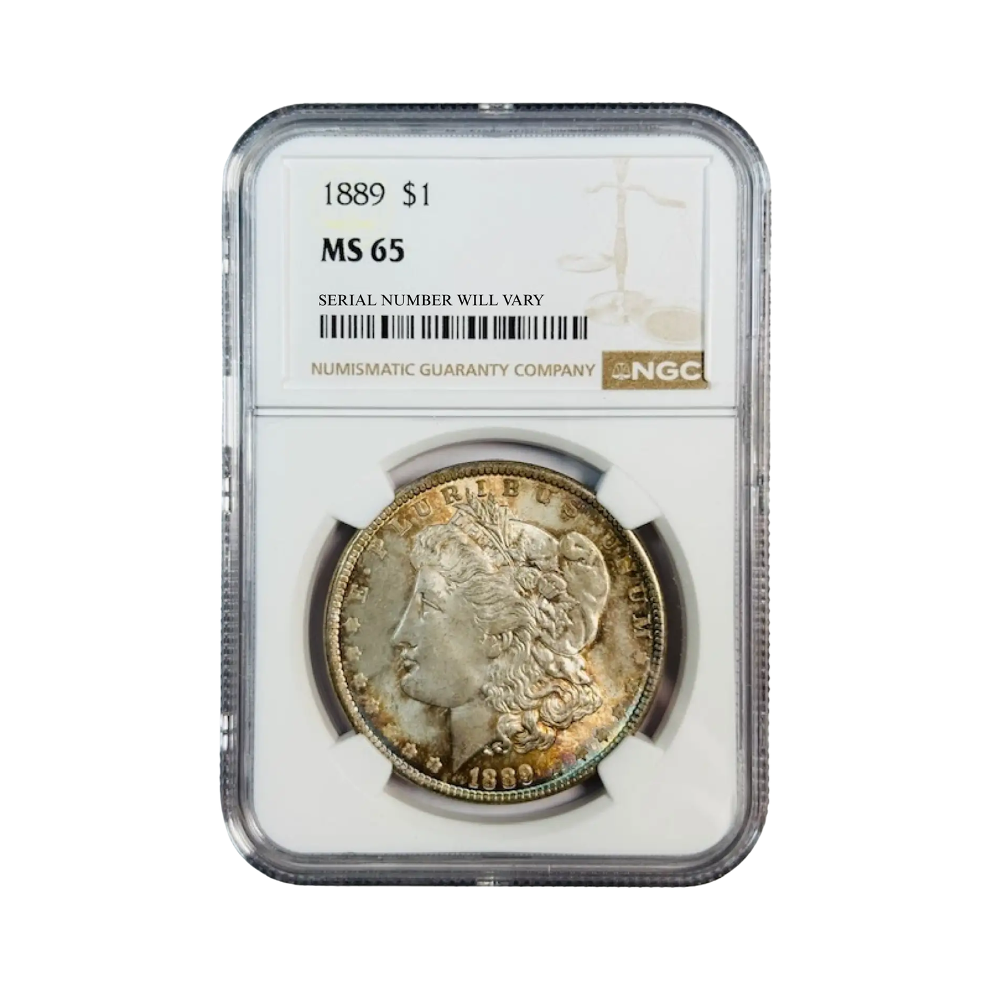 1889 Morgan Silver Dollar Philadelphia - NGC MS65 Original Toning - CoinsTV