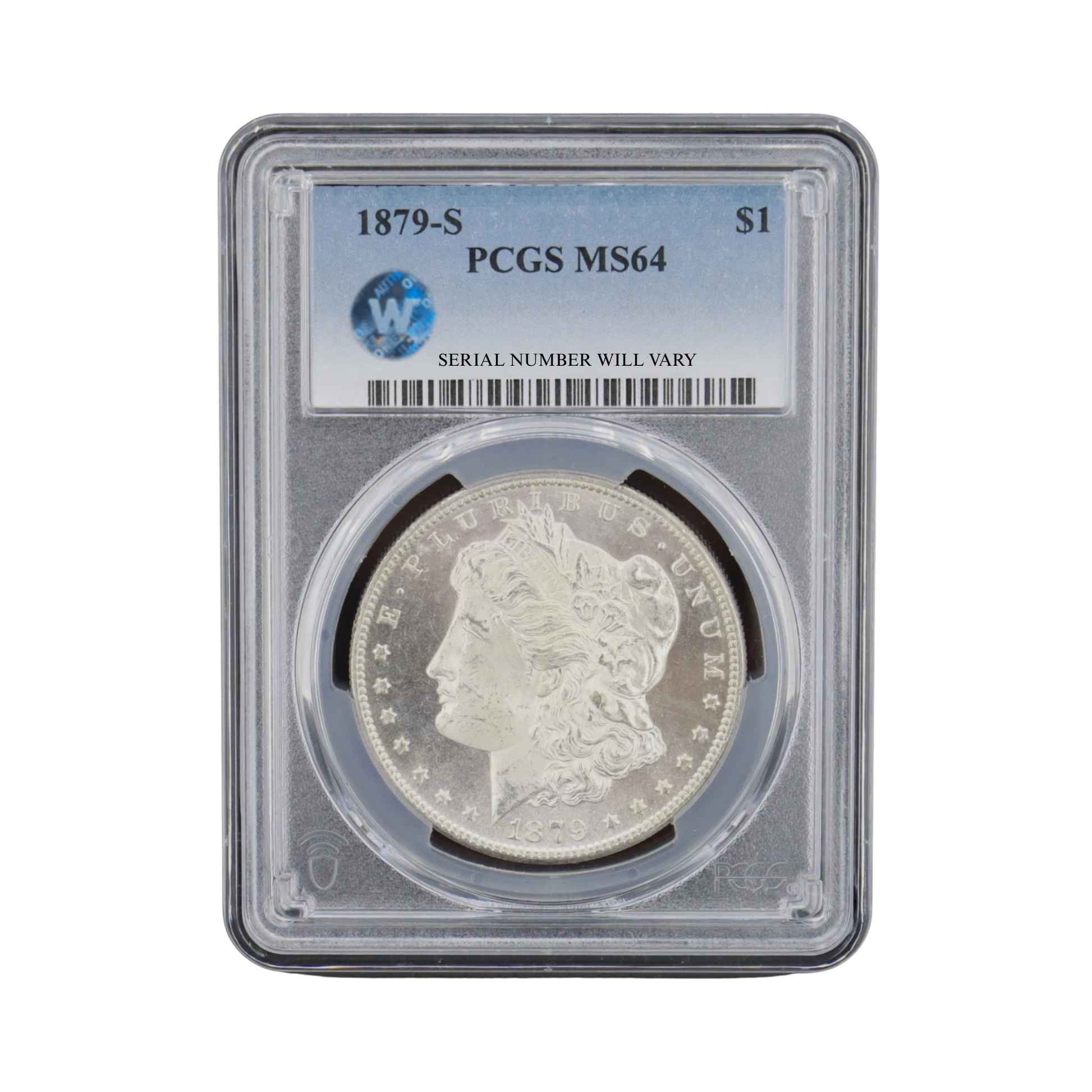 1879 Morgan Silver Dollar San Francisco - PCGS MS64 Sight White - CoinsTV