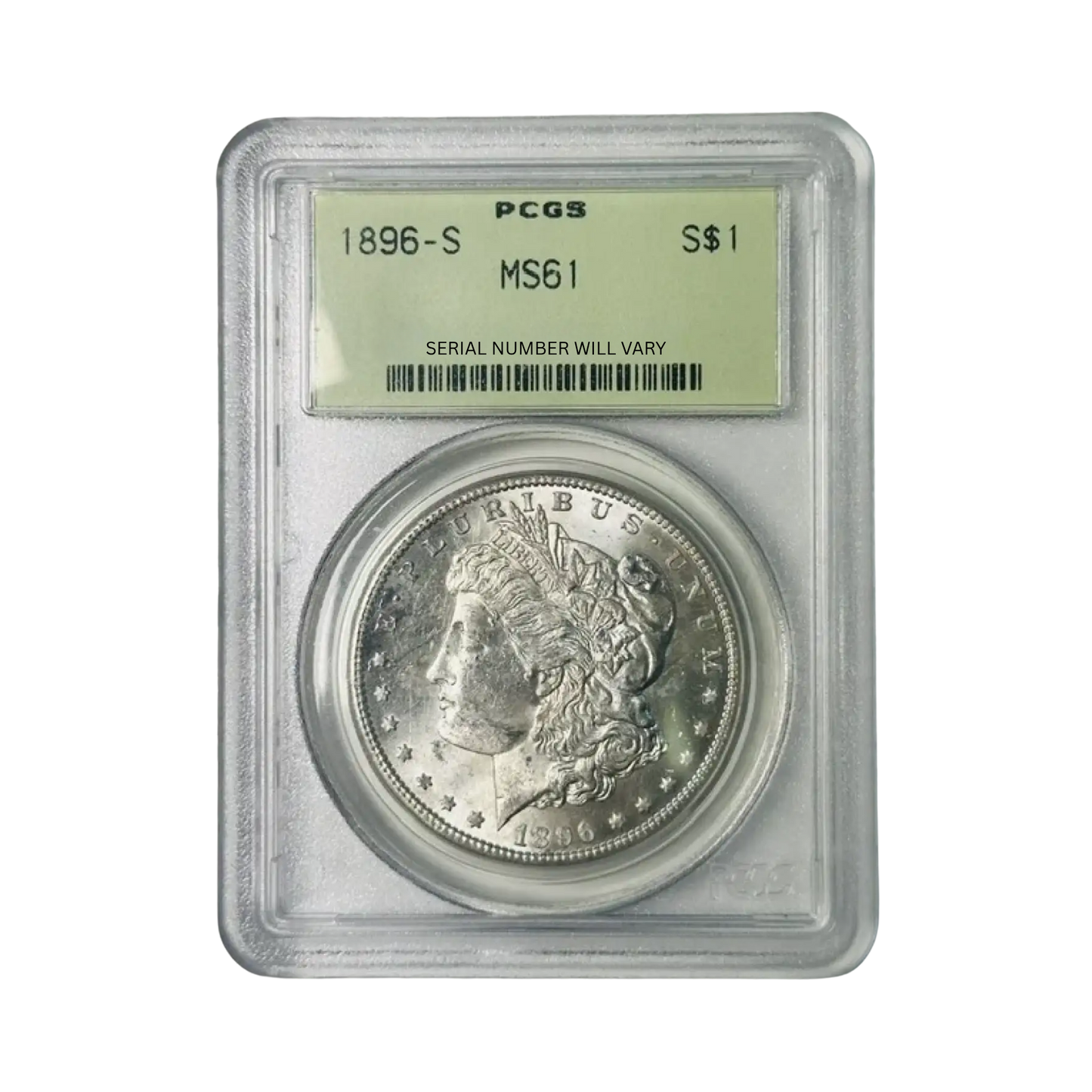1896-S Morgan Silver Dollar - PCGS MS61 Old Green Holder