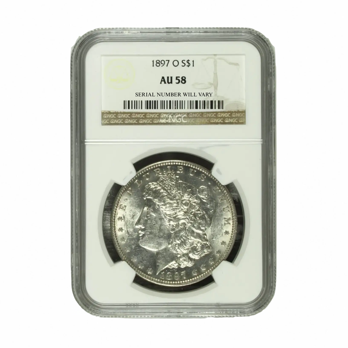 1897-O Morgan Silver Dollar New Orleans - NGC AU58