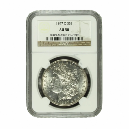1897-O Morgan Silver Dollar New Orleans - NGC AU58