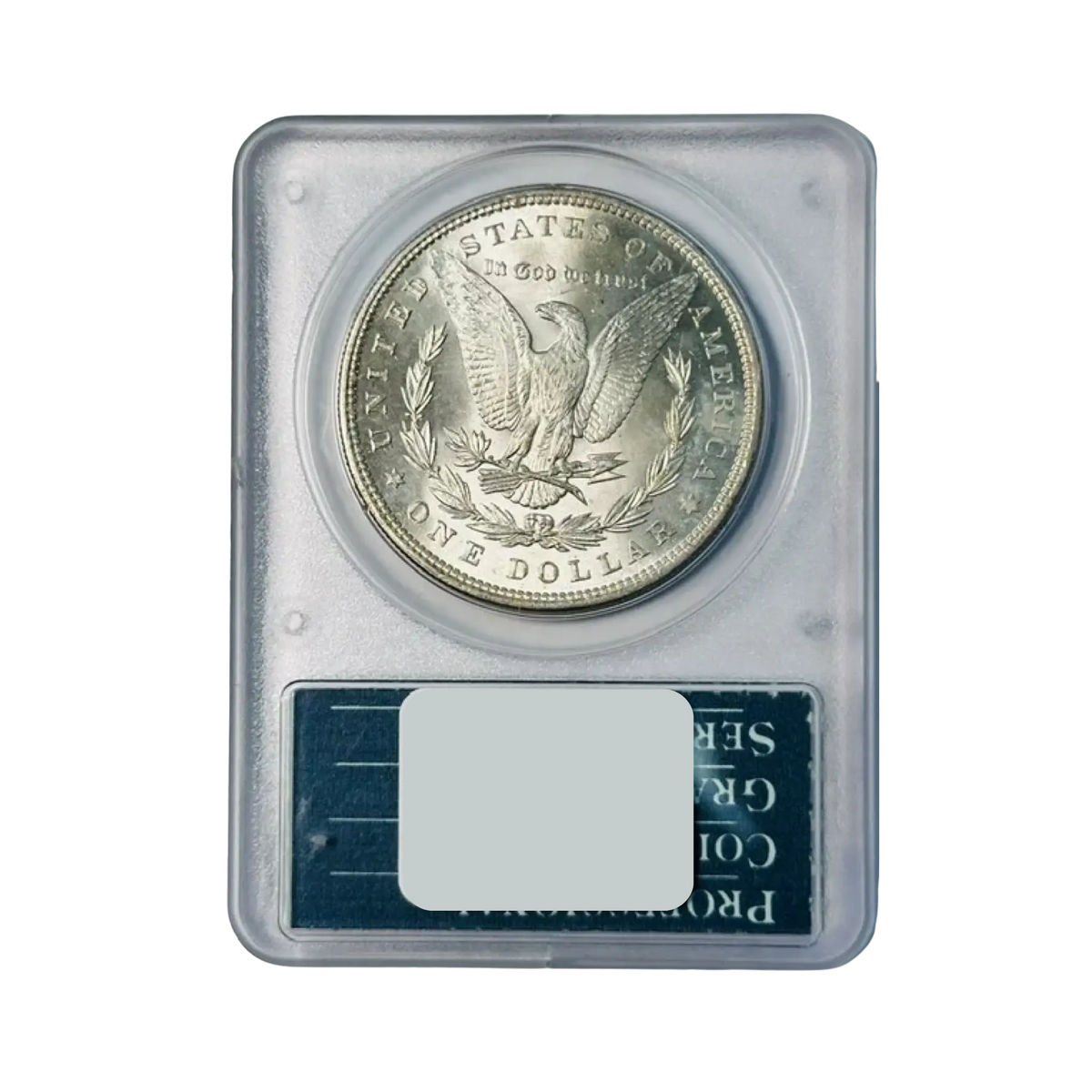 1897 Morgan Silver Dollar PCGS - MS64 Rattler Holder