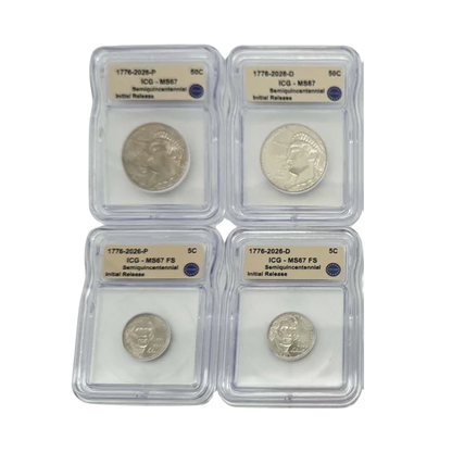 2026 America 250th Semiquincentennial 8-Piece Set P&D - ICG MS67 Initial Release