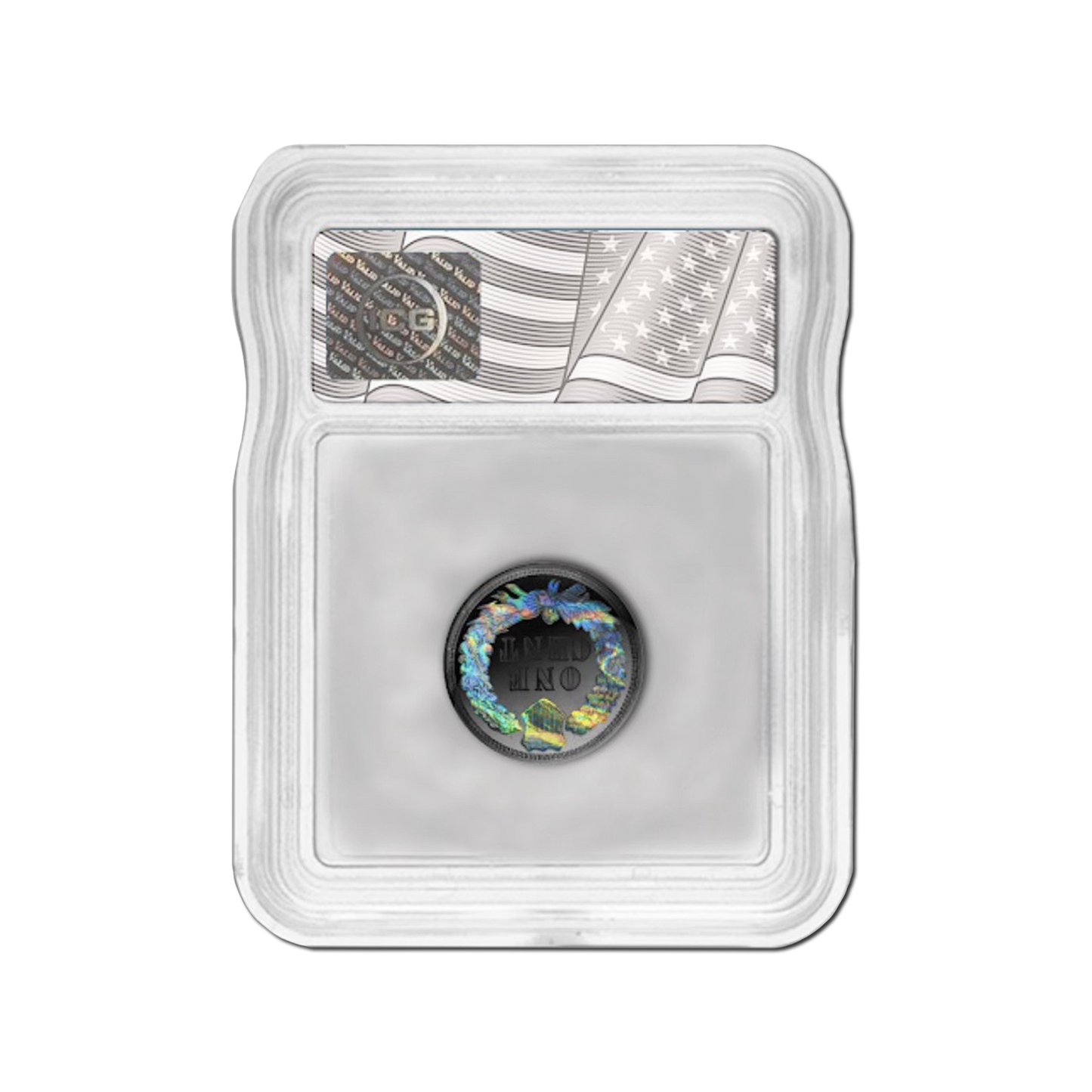 Black Ruthenium Indian Cent - ICG Genuine - CoinsTV