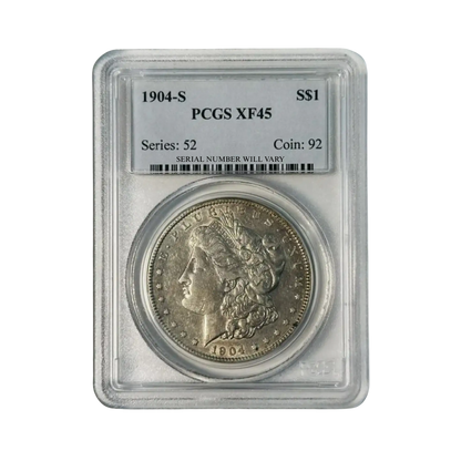 1904-S Morgan Silver Dollar San Francisco - PCGS XF45