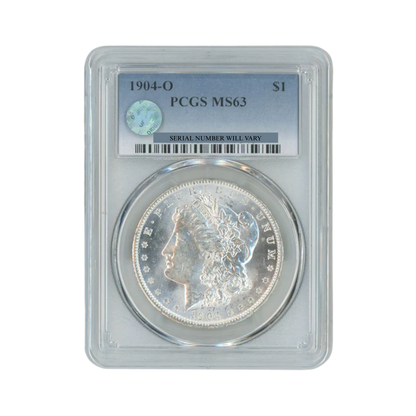 1904 Morgan Silver Dollar New Orleans- PCGS MS63 Sight White