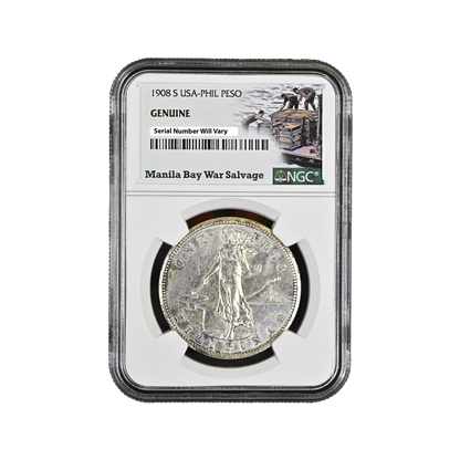 USA Philippines Peso Genuine Manila Bay Shipwreck Coin - NGC Certified - CoinsTV