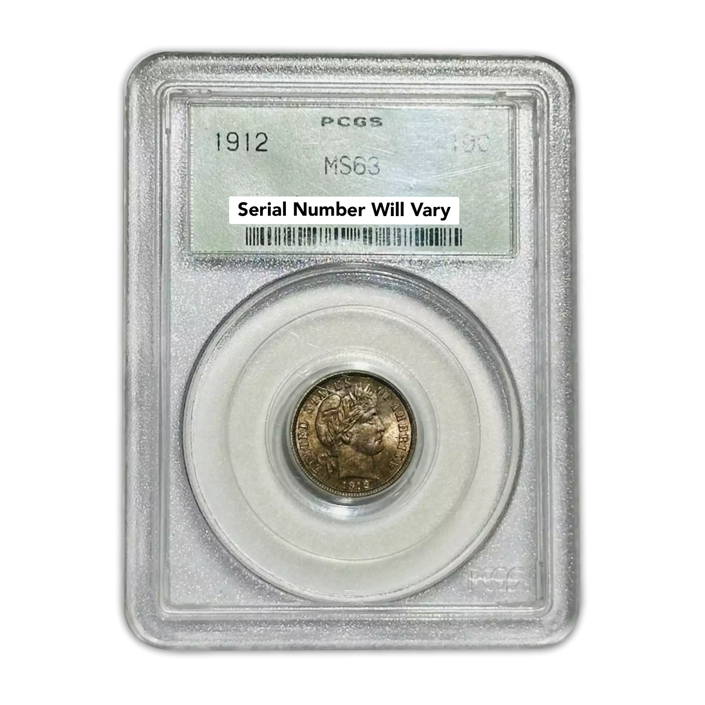 1912 Barber Dime -  PCGS MS63 - CoinsTV