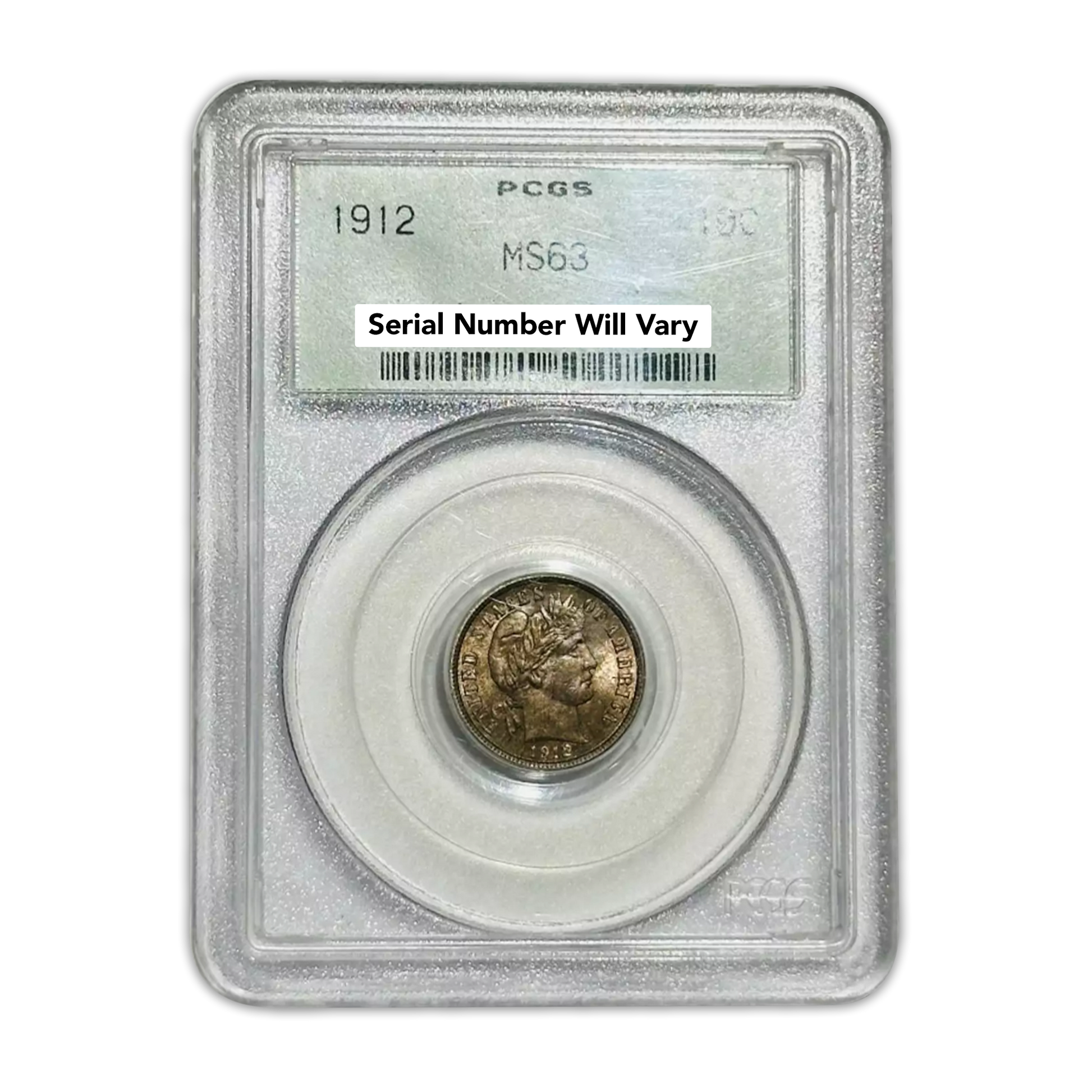 1912 Barber Dime -  PCGS MS63 - CoinsTV