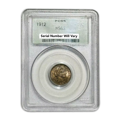 1912 Barber Dime -  PCGS MS63 - CoinsTV