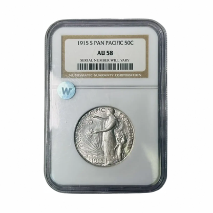 1915-S Classic Commemorative Panama Pacific Exposition - NGC AU58 Sight White